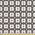 thumbnail image 1 of Ambesonne Abstract Fabric by the Yard Upholstery, Classic Vintage Shapes, 5 Yards, Umber and White, 1 of 5