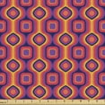 thumbnail image 1 of Ambesonne Abstract Fabric by the Yard Upholstery, Colorful Retro Geometric, 2 Yards, Coral and Purple, 1 of 5