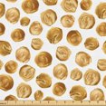 thumbnail image 1 of Ambesonne Abstract Fabric by the Yard Upholstery, Earthy Colors Dots Modern, 1 Yard, Amber Pastel Brown and White, 1 of 1