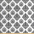thumbnail image 1 of Ambesonne Abstract Fabric by the Yard Upholstery, Eastern Damask Style Art, 5 Yards, Black and White, 1 of 4