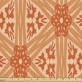 thumbnail image 1 of Ambesonne Abstract Fabric by the Yard Upholstery, Floral Detailed Lines Grid, 1 Yard, Peach Vermilion, 1 of 5