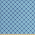 thumbnail image 1 of Ambesonne Abstract Fabric by the Yard Upholstery, Geometric Diamond Form, 5 Yards, Navy Sky Blue White, 1 of 4
