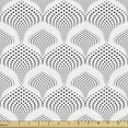 thumbnail image 1 of Ambesonne Abstract Fabric by the Yard Upholstery, Geometric Monochrome Print, 1 Yard, Charcoal Grey and White, 1 of 5