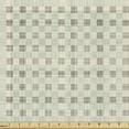 thumbnail image 1 of Ambesonne Abstract Fabric by the Yard Upholstery, Grunge Checkered Design, 1 Yard, Pale Teal Dark Taupe, 1 of 5