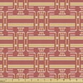 thumbnail image 1 of Ambesonne Abstract Fabric by the Yard Upholstery, Hispanic Ethnic Design, 10 Yards, Dark Salmon Sand Brown, 1 of 5