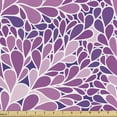thumbnail image 1 of Ambesonne Abstract Fabric by the Yard Upholstery, Leaves in Purplish Colors, 5 Yards, Multicolor, 1 of 5