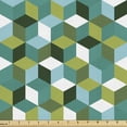 thumbnail image 1 of Ambesonne Abstract Fabric by the Yard Upholstery, Modern Colored Cubes, 3 Yards, Teal Hunter Green, 1 of 5