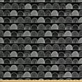 thumbnail image 1 of Ambesonne Abstract Fabric by the Yard Upholstery, Modern Half Circles Art, 2 Yards, Charcoal Grey White, 1 of 4