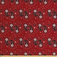 thumbnail image 1 of Ambesonne Abstract Fabric by the Yard Upholstery, Paisley Flowers Dots Art, 10 Yards, White Ruby, 1 of 4