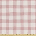 thumbnail image 1 of Ambesonne Abstract Fabric by the Yard Upholstery, Pastel Gingham Checkered, 1 Yard, Pale Pink Rose, 1 of 5