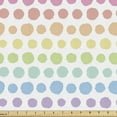 thumbnail image 1 of Ambesonne Abstract Fabric by the Yard Upholstery, Polka Dots in Pastel Tones, 5 Yards, Multicolor, 1 of 5