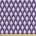 thumbnail image 1 of Ambesonne Abstract Fabric by the Yard Upholstery, Retro Rhombuses Pattern, 2 Yards, Dark Purple Quartz Plum, 1 of 5
