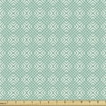 thumbnail image 1 of Ambesonne Abstract Fabric by the Yard Upholstery, Striped Square Geometric, 2 Yards, Sea Green and Almond Green, 1 of 5