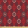 thumbnail image 1 of Ambesonne Abstract Fabric by the Yard Upholstery, Tribal Influences, 3 Yards, Ruby Teal, 1 of 5