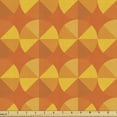 thumbnail image 1 of Ambesonne Abstract Fabric by the Yard Upholstery, Warm Tone Geometric Theme, 2 Yards, Mustard and Dark Orange, 1 of 5