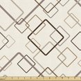 thumbnail image 1 of Ambesonne Abstract Fabric by the Yard, Vintage Square Forms Art, 2 Yards, Ivory Tan and Caramel, 1 of 5