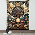 thumbnail image 1 of Ambesonne Abstract Fantasy Tapestry Wall Hanging, Psychic Nature Art, 60"x80", Pale Yellow and Multicolor, 1 of 3