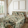 Ambesonne Abstract Fitted & Flat Sheet with Shams 4 Pcs Set, Grunge ...