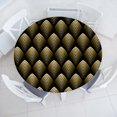 thumbnail image 1 of Ambesonne Abstract Fitted Round Tablecloth, Geometric Pattern Retro, 36"- 40" Diameter, Charcoal Grey Mustard, 1 of 1