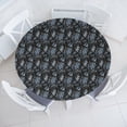 thumbnail image 1 of Ambesonne Abstract Fitted Round Tablecloth, Geometrical Pattern Dots, 40"- 44" Diameter, Sea Blue Charcoal Grey, 1 of 5