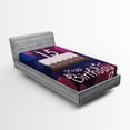 thumbnail image 1 of Ambesonne Abstract Fitted Sheet, 15 Birthday Cake, Twin Size, Blue Pink White, 1 of 2