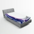 thumbnail image 1 of Ambesonne Abstract Fitted Sheet 2 Pcs Set, Wave Like Ombre Dots, Twin XL, Purple Blue and White, 1 of 3