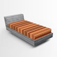 thumbnail image 1 of Ambesonne Abstract Fitted Sheet, Aztec Folk Ornament, Twin XL Size, Orange and Yellow, 1 of 3