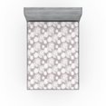 thumbnail image 1 of Ambesonne Abstract Fitted Sheet, Bold Dots with Scribbles, King Size, Pale Mauve Taupe White, 1 of 5