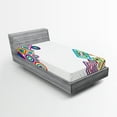 thumbnail image 1 of Ambesonne Abstract Fitted Sheet, Colored Rectangle Form, Twin XL Size, Multicolor, 1 of 2