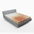 thumbnail image 1 of Ambesonne Abstract Fitted Sheet, Colorful Halftone Effect, Queen Size, White and Fuchsia, 1 of 2