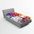 thumbnail image 1 of Ambesonne Abstract Fitted Sheet, Colorful Spring Tree, Twin XL Size, Multicolor, 1 of 3