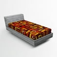 thumbnail image 1 of Ambesonne Abstract Fitted Sheet, Colorful Trippy Square, Twin XL Size, Multicolor, 1 of 2