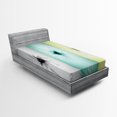 thumbnail image 1 of Ambesonne Abstract Fitted Sheet, Different Daisy Flower, Twin Size, Avocado Green Turquoise, 1 of 2