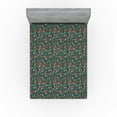 thumbnail image 1 of Ambesonne Abstract Fitted Sheet, Dots Circles Shapes Modern, Full Size, Teal Salmon and Turquoise, 1 of 5