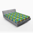 thumbnail image 1 of Ambesonne Abstract Fitted Sheet, Floral Curvy Checked, Full Size, Multicolor, 1 of 2