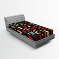 thumbnail image 1 of Ambesonne Abstract Fitted Sheet, Fractal Funky Forms, Twin XL Size, Multicolor, 1 of 2