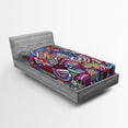 thumbnail image 1 of Ambesonne Abstract Fitted Sheet, Funky Modern, Twin Size, Multicolor, 1 of 2