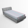 thumbnail image 1 of Ambesonne Abstract Fitted Sheet, Geometric Art, Twin Size, Lilac Turquoise, 1 of 3