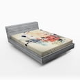 thumbnail image 1 of Ambesonne Abstract Fitted Sheet, Grunge Mix Collage, Full Size, Multicolor, 1 of 2