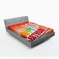 thumbnail image 1 of Ambesonne Abstract Fitted Sheet, Happy Party Words, Full Size, Multicolor, 1 of 2