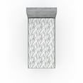 thumbnail image 1 of Ambesonne Abstract Fitted Sheet, Modern Geometrical Lines, Twin Size, Charcoal Grey and White, 1 of 1