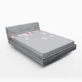 thumbnail image 1 of Ambesonne Abstract Fitted Sheet, Modern Symmetric Forms, Full Size, Grey Coral Pale Pink, 1 of 2