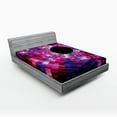 thumbnail image 1 of Ambesonne Abstract Fitted Sheet, Mosaic Circular Tile, Queen Size, Pink Purple Red, 1 of 2