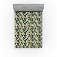 thumbnail image 1 of Ambesonne Abstract Fitted Sheet, Mosaic Pattern Trippy Art, California King, Teal Khaki and Dark Grey, 1 of 5