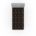 thumbnail image 1 of Ambesonne Abstract Fitted Sheet, Motifs in Earthy Colors, Twin Size, Black Umber Taupe, 1 of 5