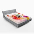 thumbnail image 1 of Ambesonne Abstract Fitted Sheet, Natural Flowers, Full Size, Multicolor, 1 of 3