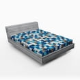 thumbnail image 1 of Ambesonne Abstract Fitted Sheet, Pastel Mosaic Pattern, Full Size, Multicolor, 1 of 2