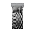 thumbnail image 1 of Ambesonne Abstract Fitted Sheet & Pillow Sham Set, 3D Digital Mosaic Dots, Twin, Black White Grey, 1 of 2