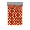 thumbnail image 1 of Ambesonne Abstract Fitted Sheet & Pillow Sham Set, 60s Style Hippie Dots, Queen, Multicolor, 1 of 2