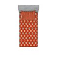 thumbnail image 1 of Ambesonne Abstract Fitted Sheet & Pillow Sham Set, 60s Style Hippie Dots, Twin, Multicolor, 1 of 2